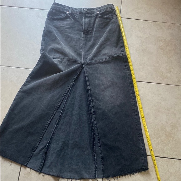Reformation Black Maxi Trumpet Skirt for Work - Picture 3 of 11